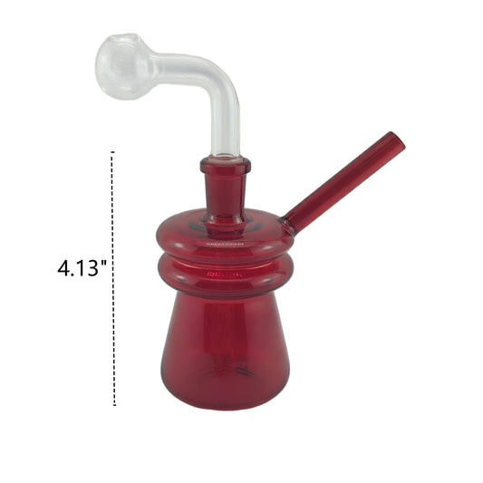 4.13 Inch Tall Small Beaker Base Glass Bubblers with Detachable 14mm Male Joint Oil Burner Pipes