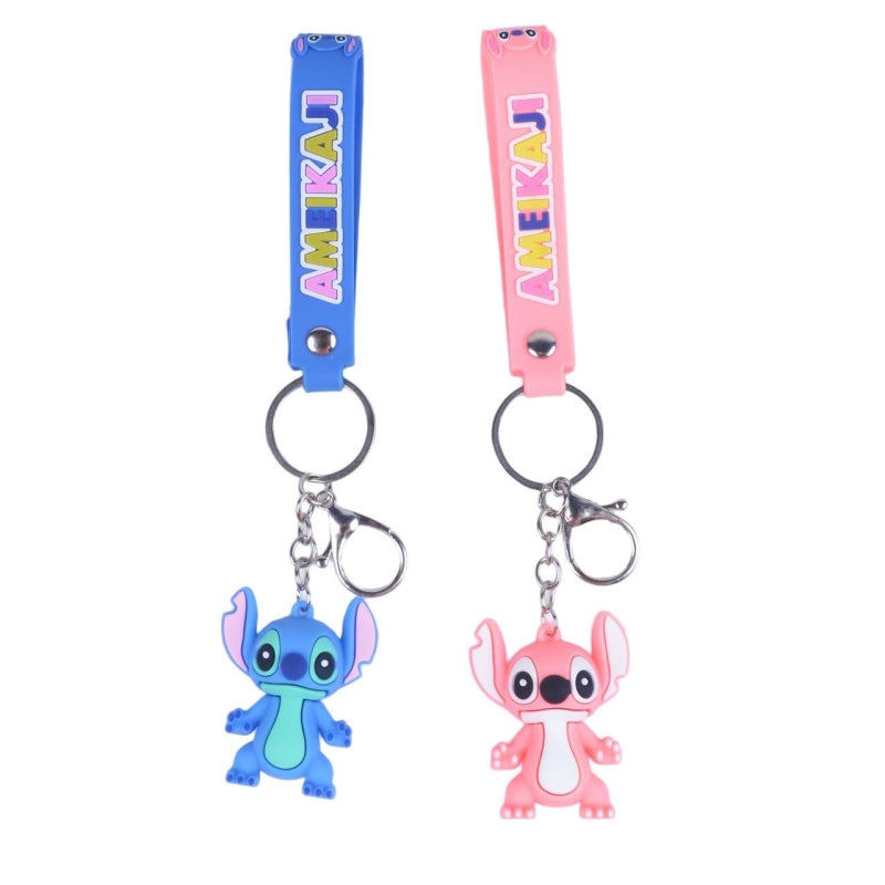 Anime Lilo and Stitch Silicone Keychains-Pack of 3