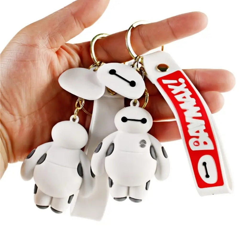 White Robot Keychain-Pack of 3
