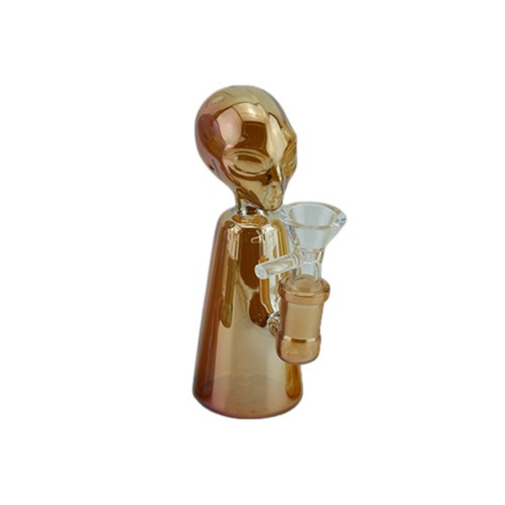 1pc 5.3"Iridescent Alien Glass Water Pipe