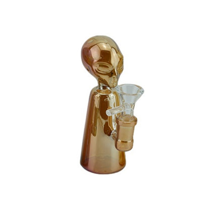 1pc 5.3"Iridescent Alien Glass Water Pipe